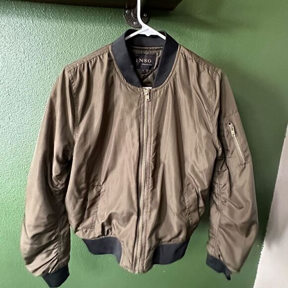 INSO collection dark green zip up jacket women’s size large - Picture 1 of 7